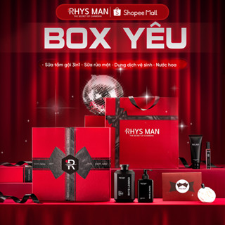 Quà tặng Valentine - Sữa tắm gội 3in1 350ml & Dung dịch vệ sinh 120ml & Sữa rửa mặt 100ml & Nước hoa nam 10ml RHYS MAN