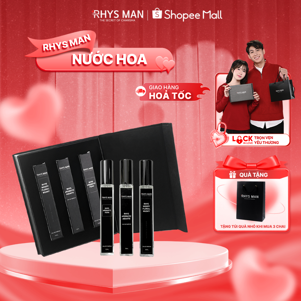 Nước hoa nam RHYS MAN lịch lãm, đẳng cấp, lưu hương tới 12h 10ml/chai
