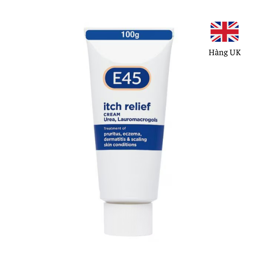 [UK] Kem giảm ngứa do chàm, viêm da cơ địa và bệnh lí da có vảy E45 100g - Itch Relief Cream