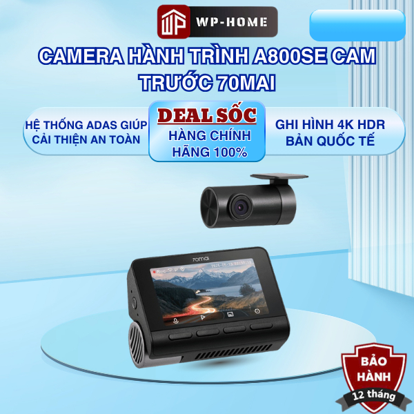 Camera hành trình 70mai A800SE ghi hình 4K HDR - Bản quốc tế, Bảo hành 12 tháng