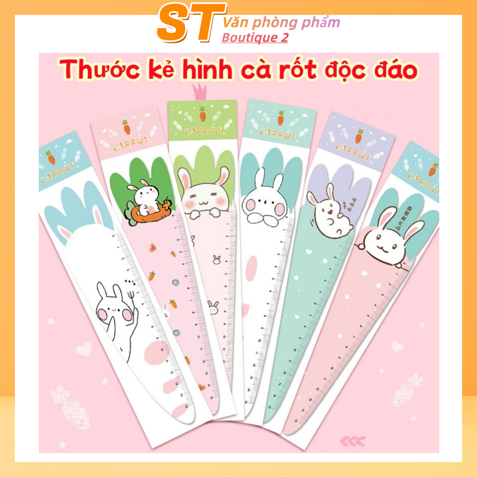 Thước dẻo từ tính 15CM hình cà rốt đáng yêu - Dụng cụ vẽ sáng tạo, thước kẻ học sinh, thước đánh dấu sách tiện lợi