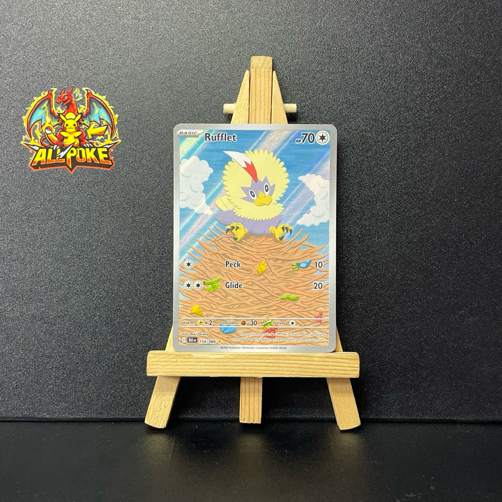 [ AllPoke ] Thẻ Bài Pokemon TCG,Rufflet - 154/086 -M-NM
