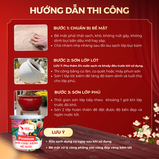[HÀNG MỚI - CHẤT LƯỢNG MỚI] Sơn Chậu Kiểng Yes Premium Hệ Nước Sơn Chậu Cảnh, Gỗ, Xi măng 18 LÍT