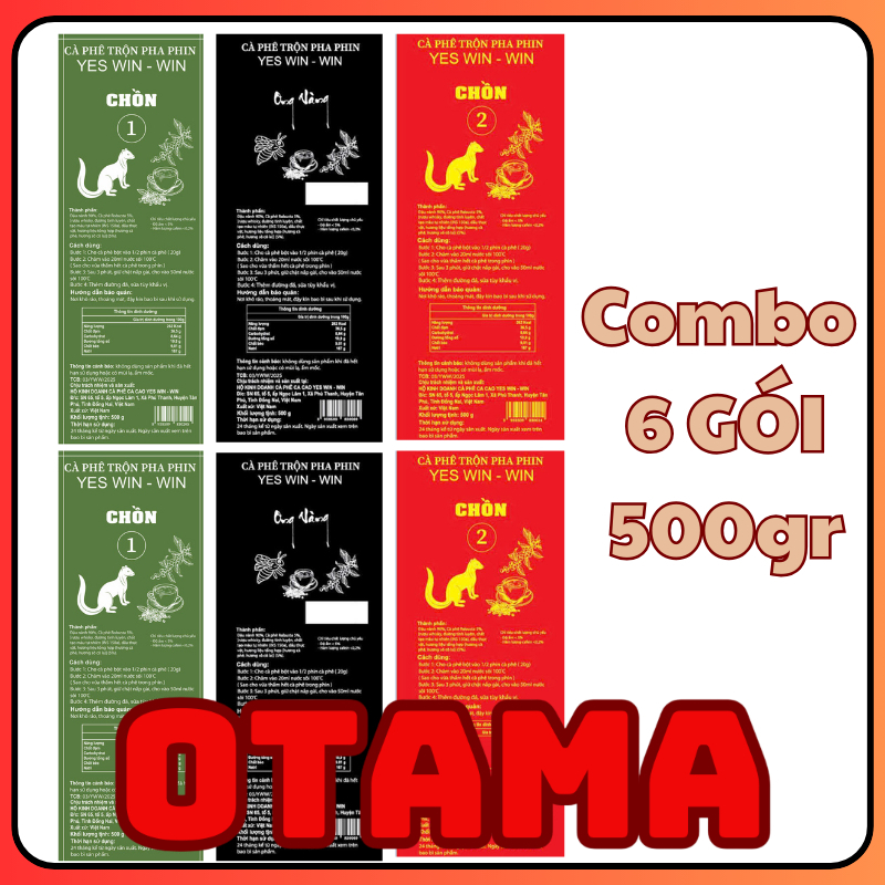 3kg chồn ong 999 a1 CAFE 6 GÓI 500 GRAM CAFE CHỒN CAFE ONG VÀNG CAFE 999