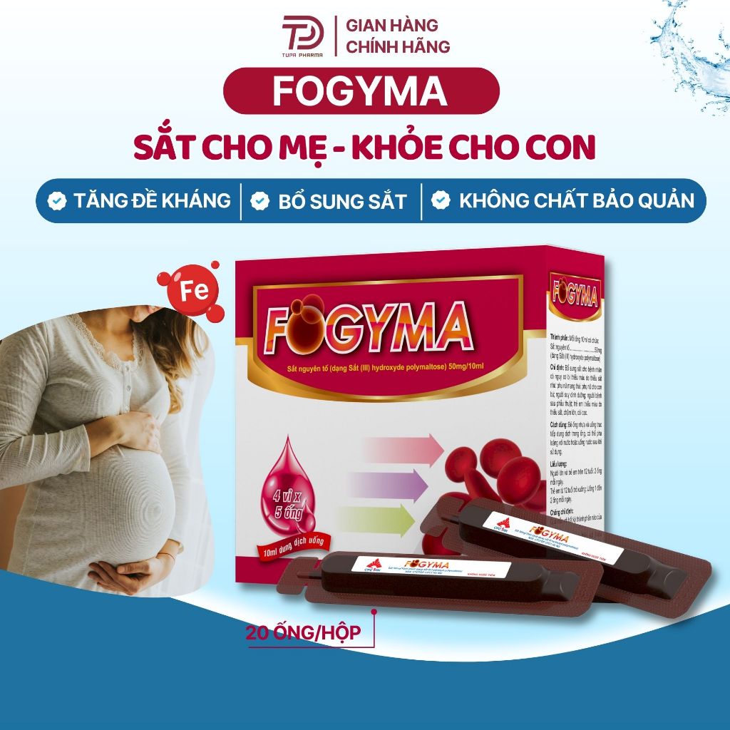 Sắt Fogyma bổ sung Sắt cho bà bầu sau sinh | Sắt nước hữu cơ Fogyma bổ sung sắt cho bé phân phối chí