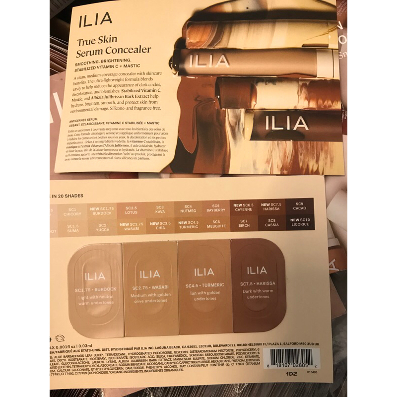 che khuyết điểm ilia Sample Che Khuyết Điểm ILIA True Skin Serum Concealer 4 ô