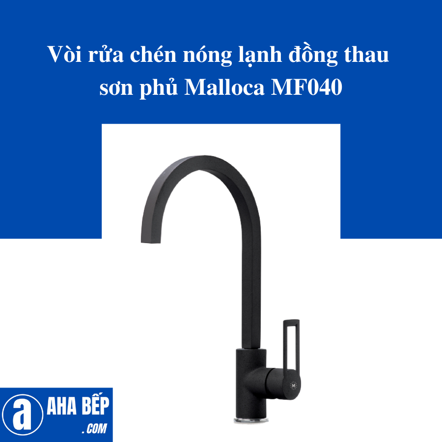 Vòi rửa chén nóng lạnh đồng thau  sơn phủ Malloca MF040