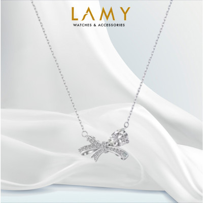 Dây chuyền bạc nữ LAMY Teardrop Bow White Necklace 6330