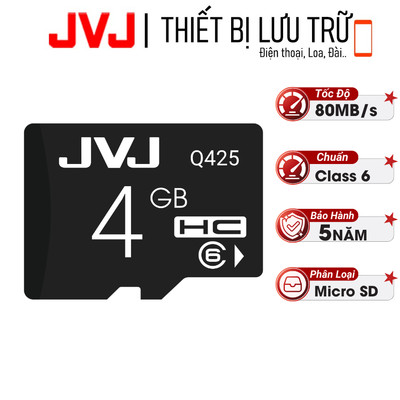 Thẻ nhớ JVJ 4G Class 10 - Chuyên dụng tốc độ cao