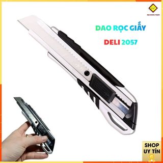 Dao rọc giấy Deli 2057 18mm đồ cắt giấy inox trổ giấy lớn CHÍNH HÃNG