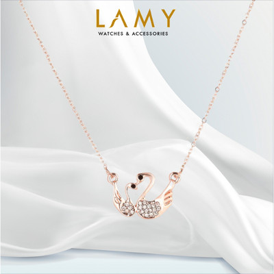 Dây chuyền thiên nga LAMY Swan Couple Necklace Rose Gold 6399RG - Dây chuyền bạc nữ