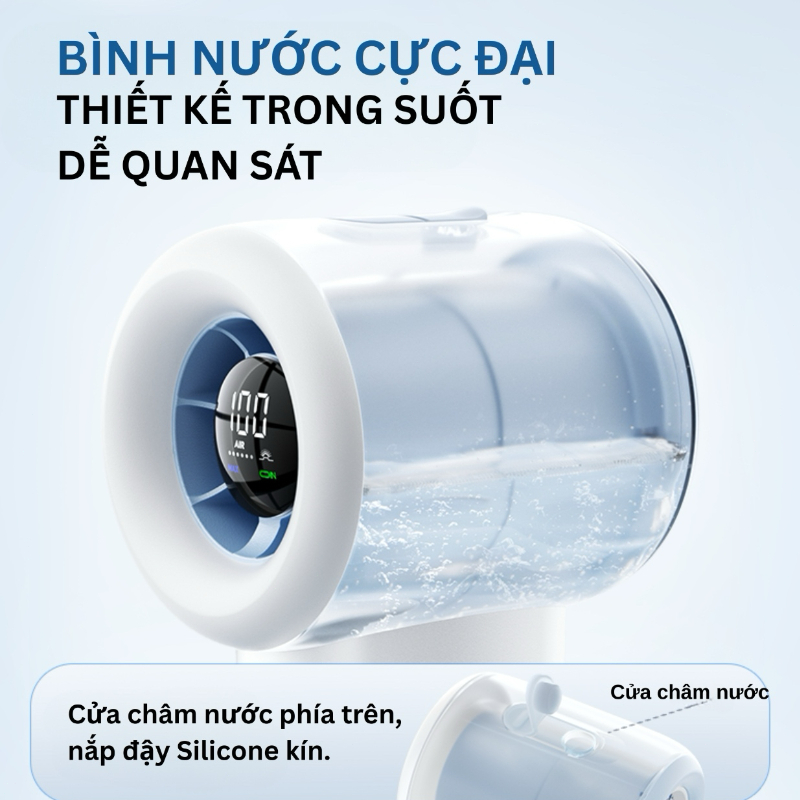 Tiankeplus Quạt Cầm Tay Làm Mát Nước Điều Hòa Mini Di Động Hạ Nhiệt Nhanh, Sạc Lại, Êm Ái, Pin Lâu, Quạt Cầm Tay Cao Cấp | BigBuy360 - bigbuy360.vn