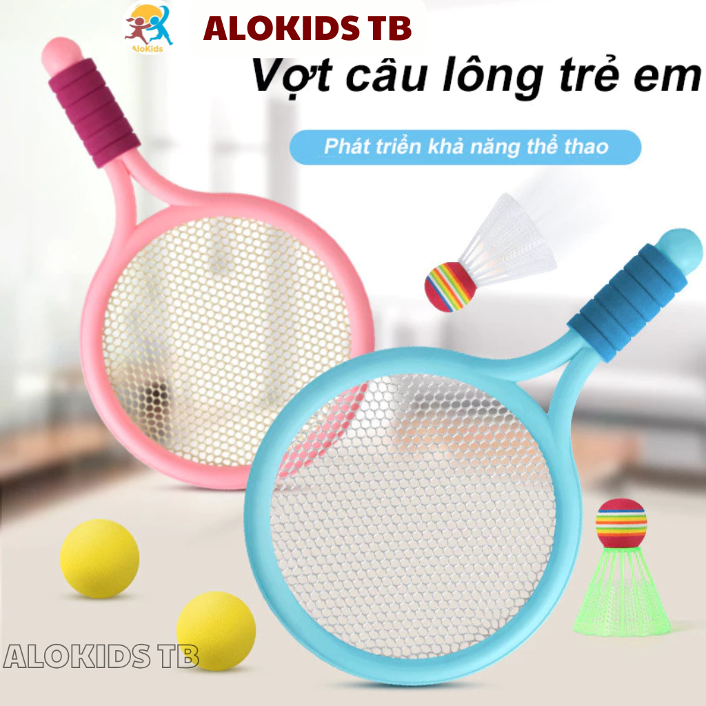Bộ Vợt Tennis Kiêm Vợt Cầu Lông Kèm 1 Bóng 1 Cầu, Alokids TB Đồ Chơi Tăng Khả Năng Vận Động Cho Các Bé
