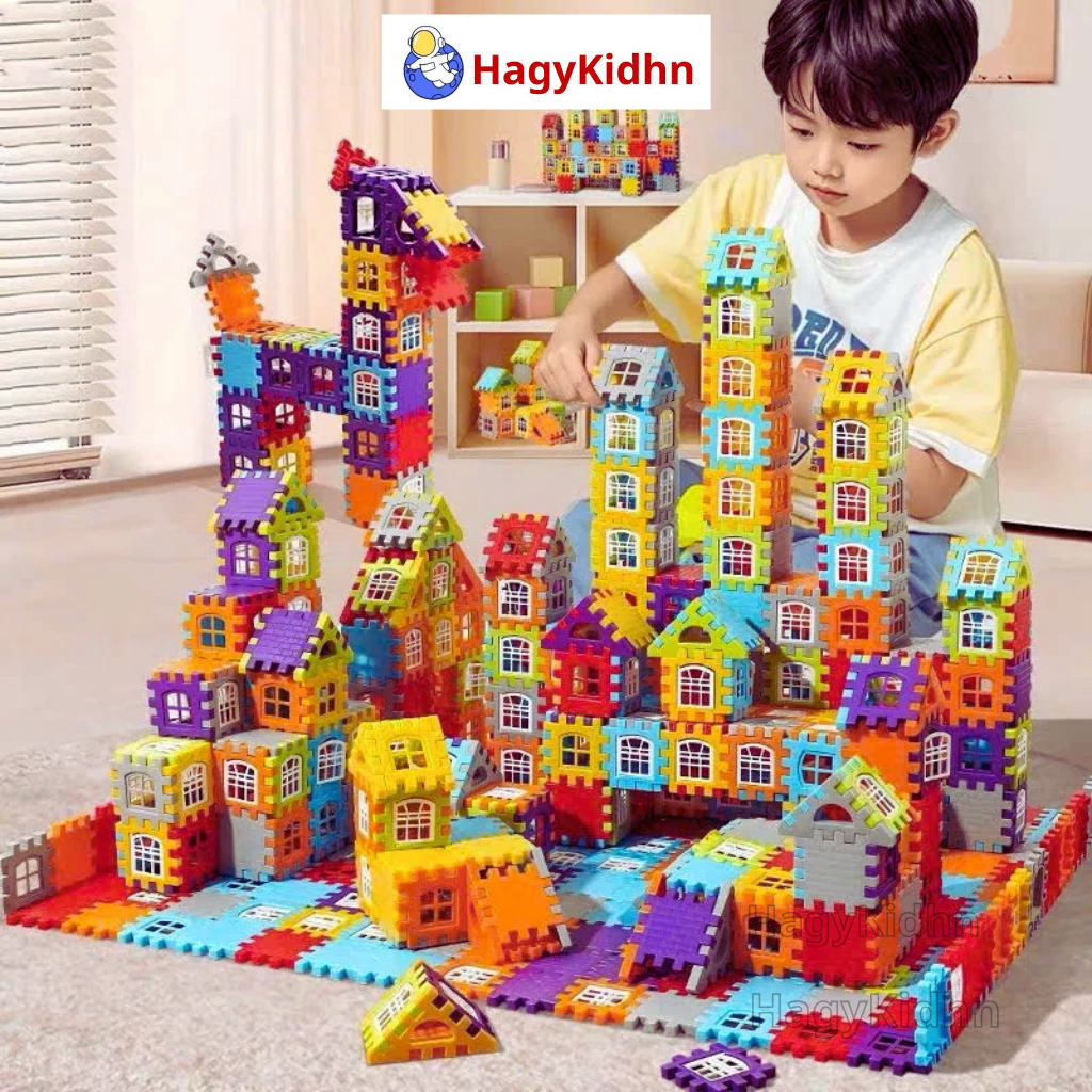 Đồ Chơi Lắp Ghép Xây Dựng Thông Minh Cho Bé Mô Phỏng Nhà 3D 150 Chi Tiết Cho Bé Rèn Luyện Tư Duy