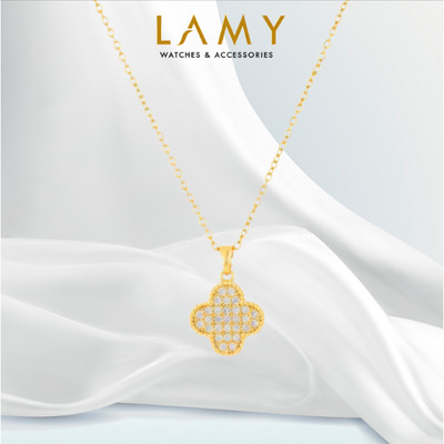 Dây chuyền bạc nữ LAMY Lucky Four Leaf Necklace Gold 6385