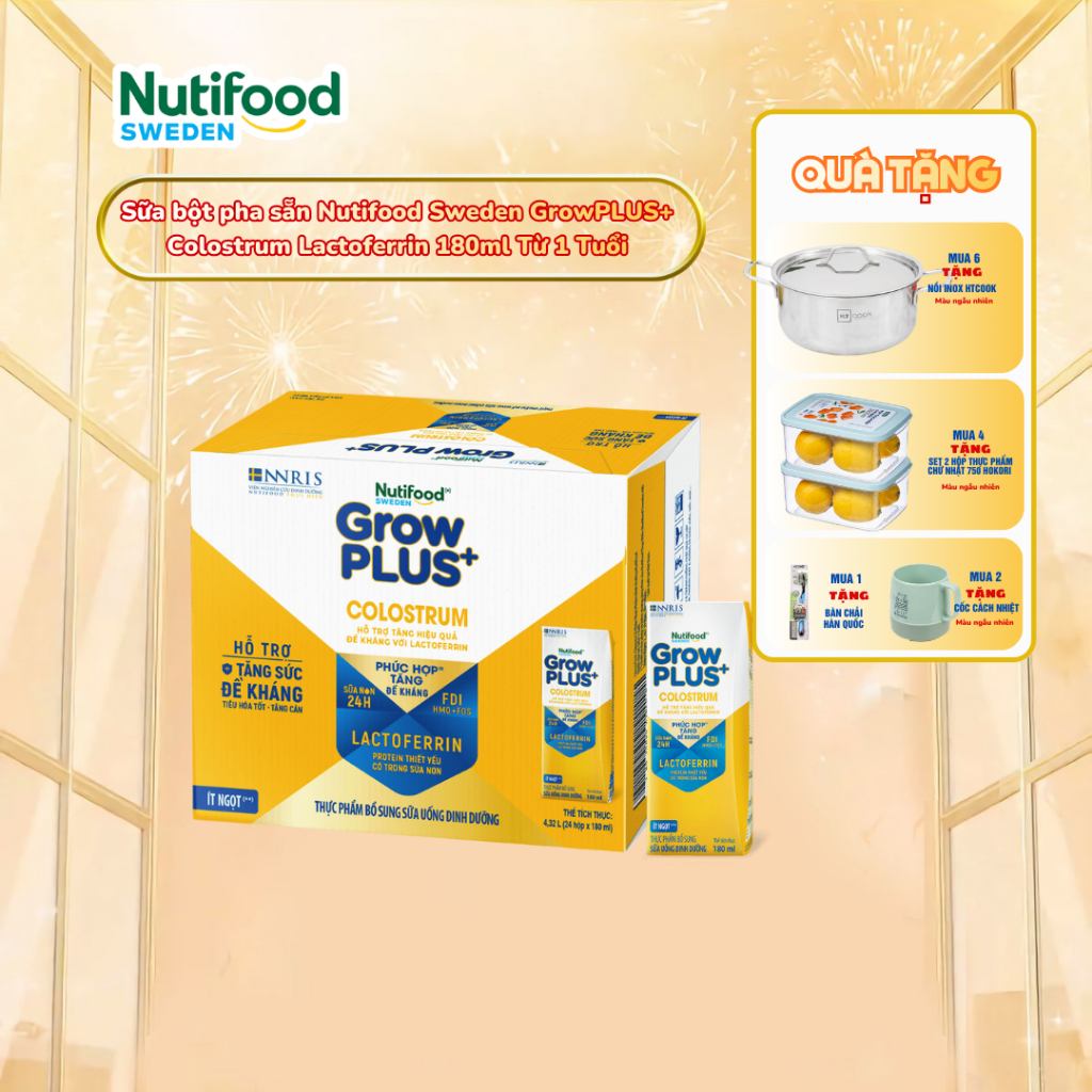 [CÓ QUÀ] Sữa Dinh Dưỡng Nutifood GrowPLUS+ Colostrum Lactoferrin