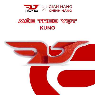 Móc Treo Vợt KUNO Cao Cấp, In Nổi 3D Bảo Quản Trưng Bày Vợt Cầu Lông, Tặng Kèm Keo Dán Tường