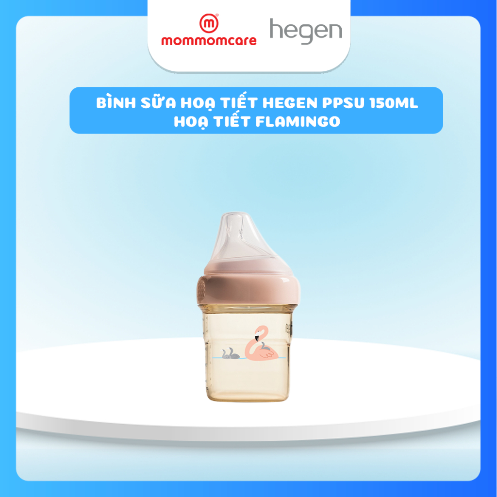 Bình sữa Hegen PPSU phiên bản giới hạn, họa tiết Flamingo chất liệu PPSU