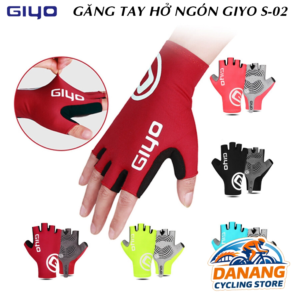 Găng Tay (Bao Tay) Xe Đạp Hở Ngón GIYO S-02 – Chính Hãng, Co Giãn Êm Tay