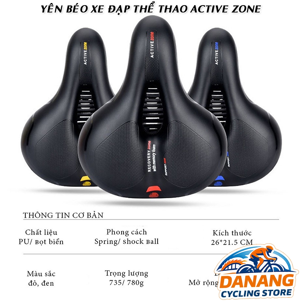 Yên Xe Đạp ACTIVE ZONE Êm Ái, Yên Béo Ngồi Thoải Mái