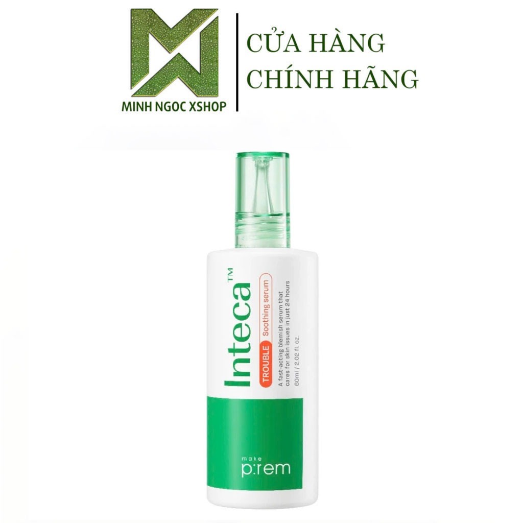 Serum chăm sóc da mụn chuyên sâu MAKE P:REM ( Prem ) Inteca Trouble Soothing Serum 60ML - Chính hãng