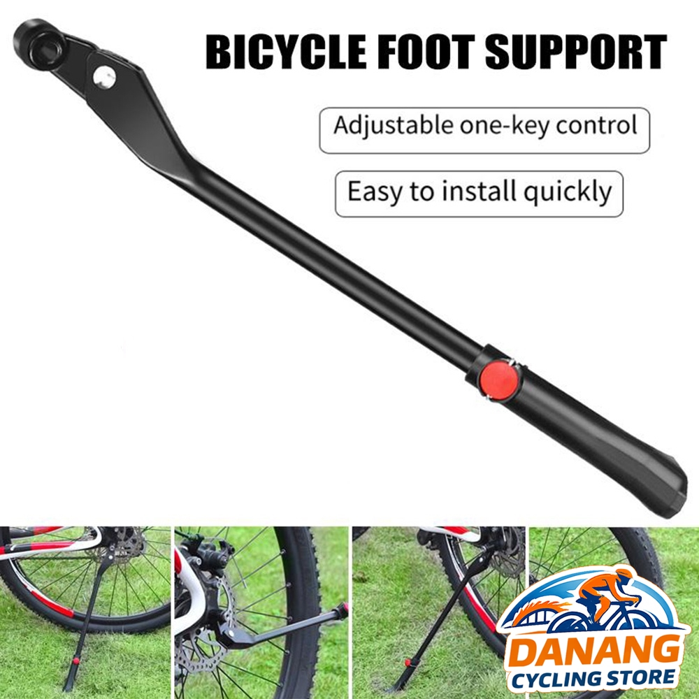 Chân Chống Nhôm Xe Đạp Gắn Moay Ơ – Dành Cho Xe Ti Bật Nút Đỏ