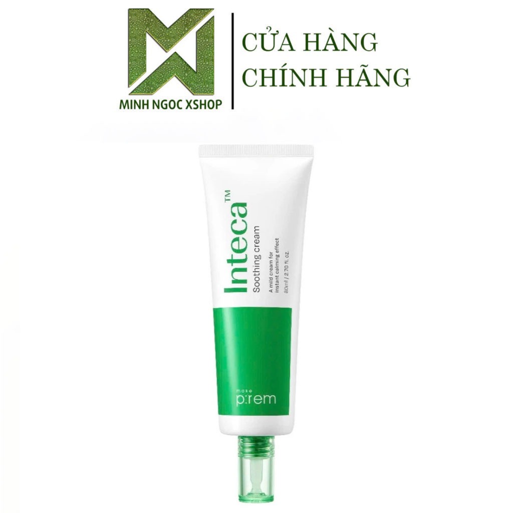 Kem dưỡng làm dịu và cấp ẩm chuyên sâu MAKE P:REM ( Prem ) Inteca Soothing Cream 80ML - Chính hãng