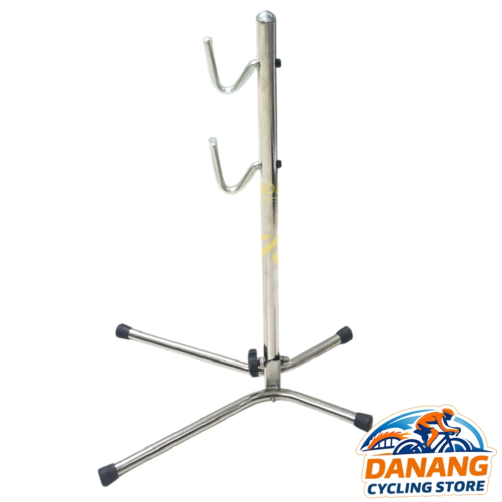 Chân Chống Xe Đạp INOX Không Gỉ – 2 Móc Dựng Bên