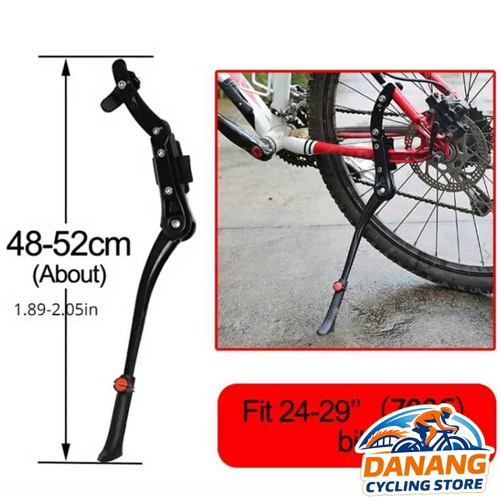 Chân Chống Nhôm Nút Đỏ Tăng Giảm Xe Đạp – Kẹp 2 Bách