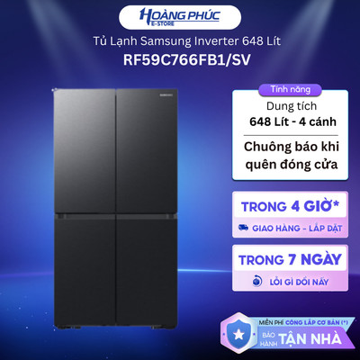 Tủ Lạnh Samsung Inverter 648 Lít RF59C766FB1/SV {Ship HCM 0Đ}