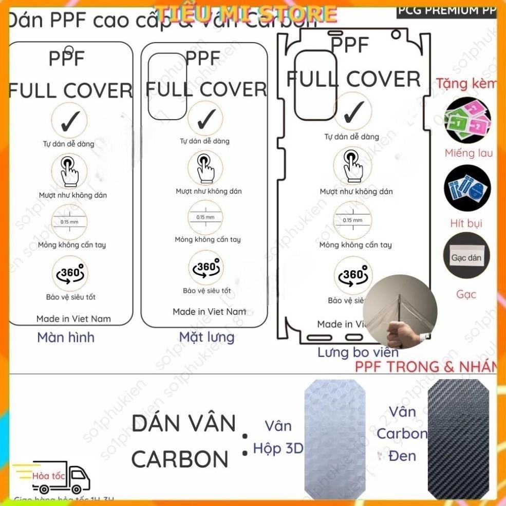 Dán PPF & Vân Carbon Xiaomi Redmi Note 10 JE (Japan)/ Note 10T 5G (Quốc Tế)/ Note 10T 5G (Japan) cho