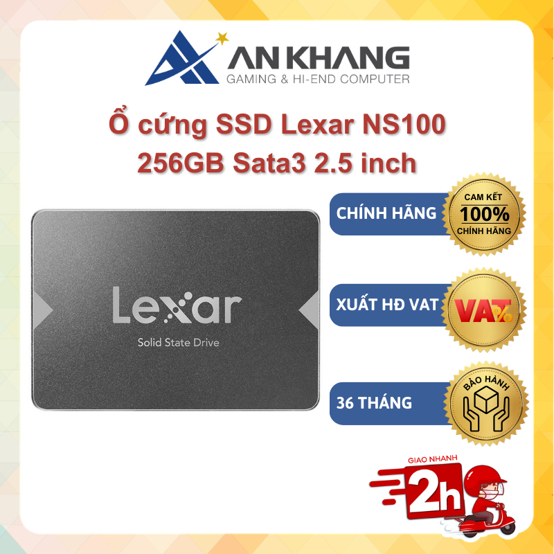 Ổ cứng SSD Lexar NS100 256GB Sata3 2.5 inch (LNS100-256RB) OCS2LE003 Chính hãng Bảo hành 36 Tháng