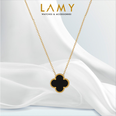 Dây chuyền nữ LAMY Dual Lucky Leaves Necklace Black 6026