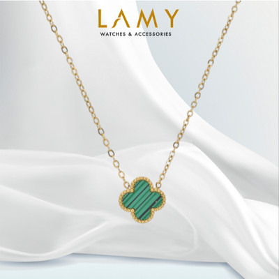 Dây chuyền nữ LAMY Dual Lucky Leaves Green 6026
