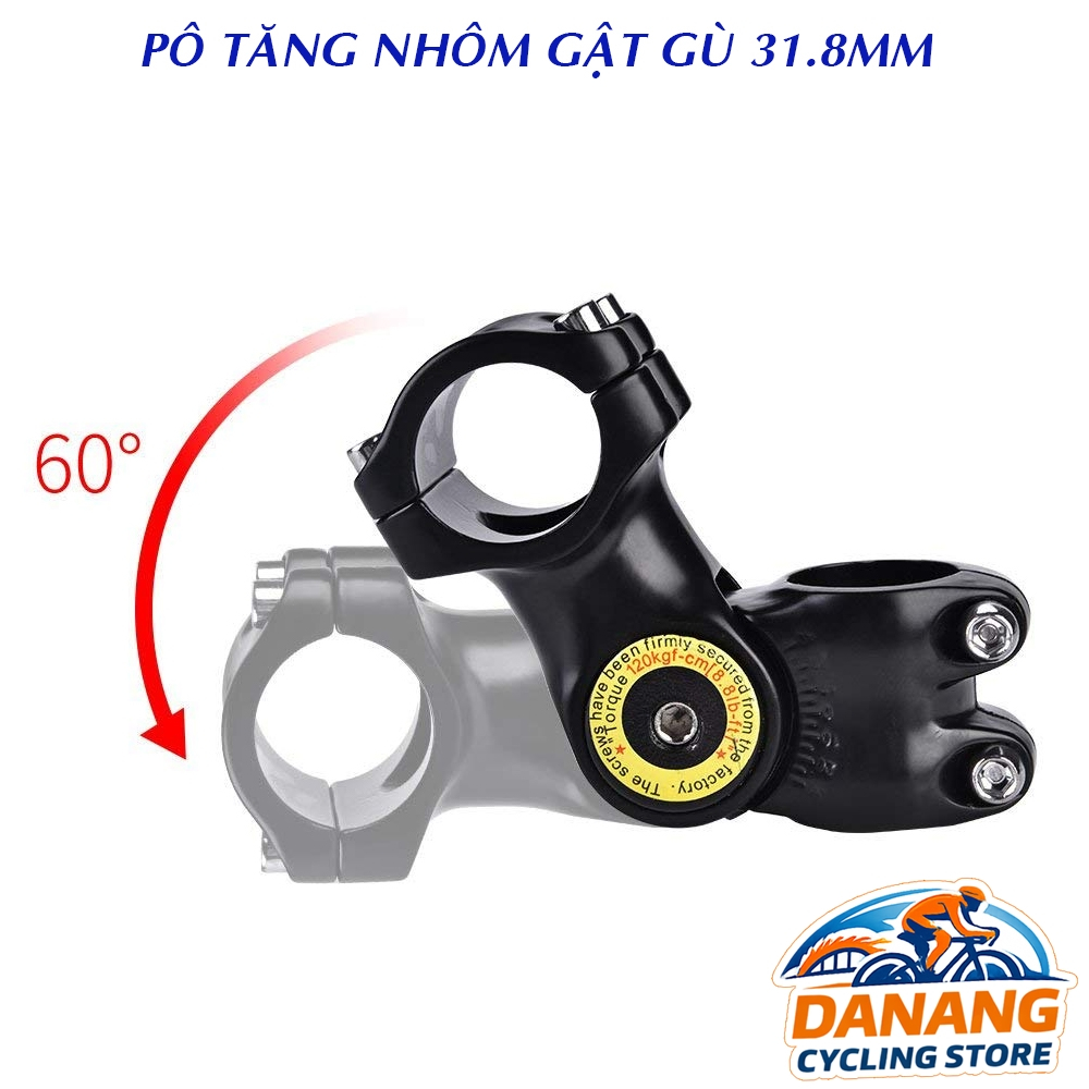 Pô Tăng (Stem) Nhôm Xe Đạp Gật Gù 31.8mm – Tăng Chỉnh Góc