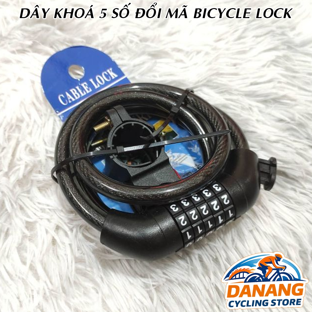 Dây Khóa Xe Đạp 5 Số Đổi Mã – Bicycle Lock Chống Trộm