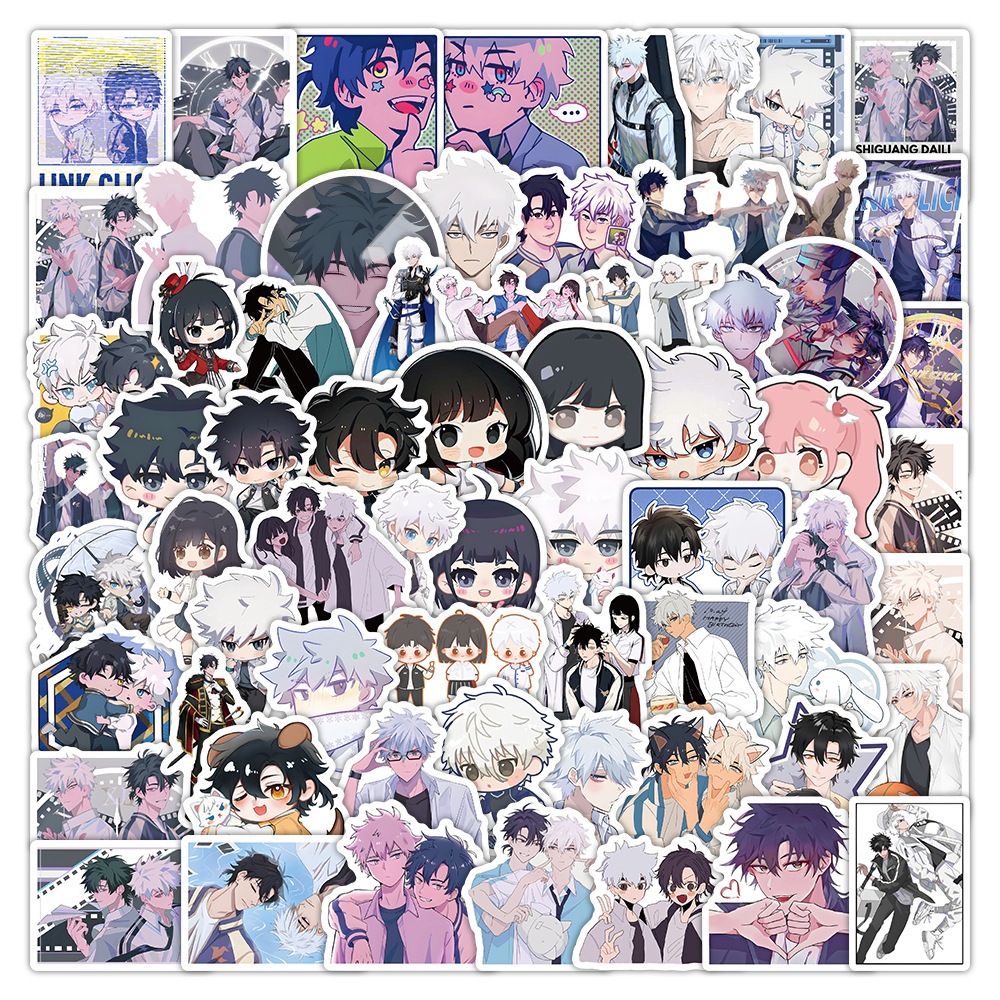 Bộ 100 Sticker Link Click Korean Comics BL Manhwa BoyLove anime manga hình dán
