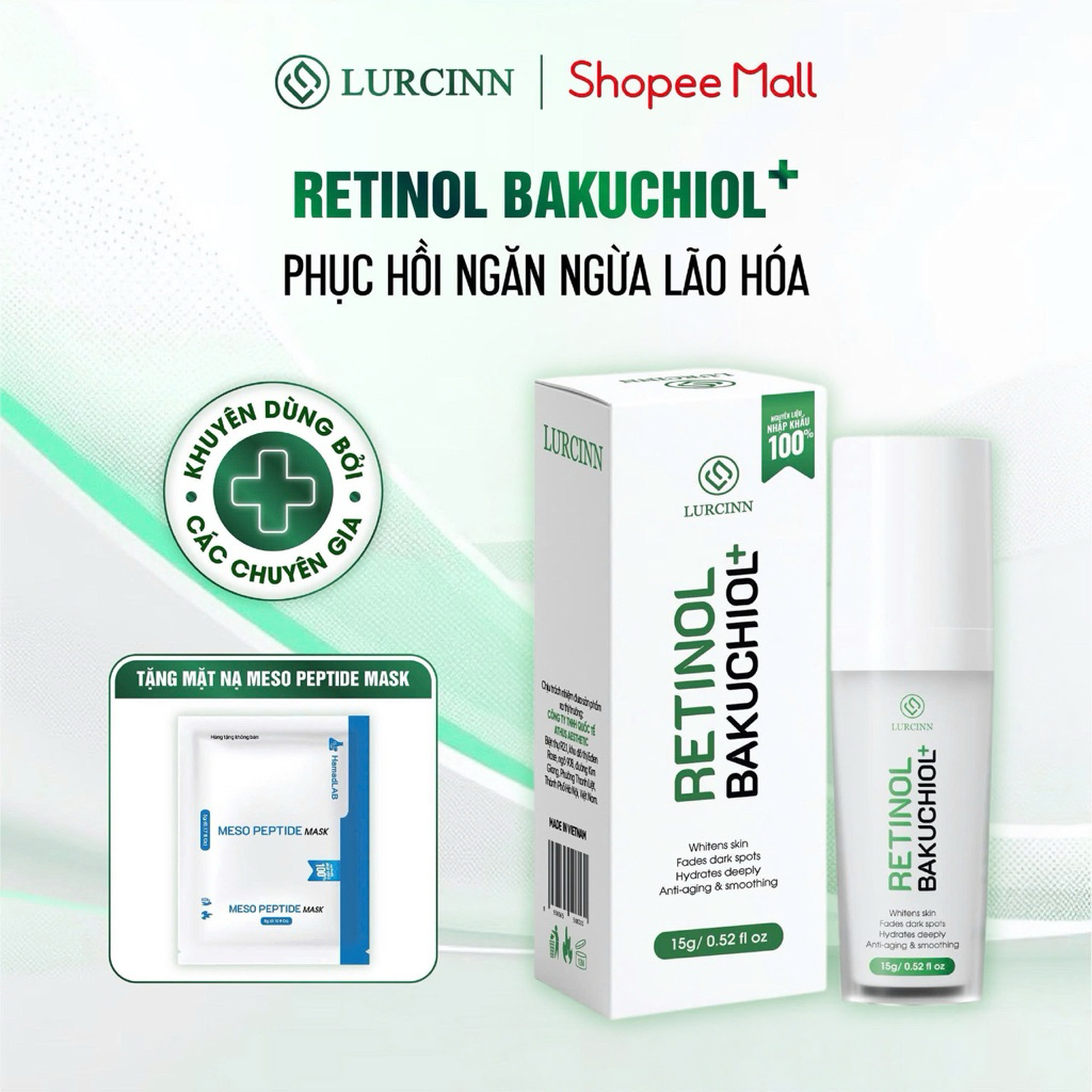 Tinh Chất Phục Hồi Da Lurcinn - Retinol Bakuchiol 15g