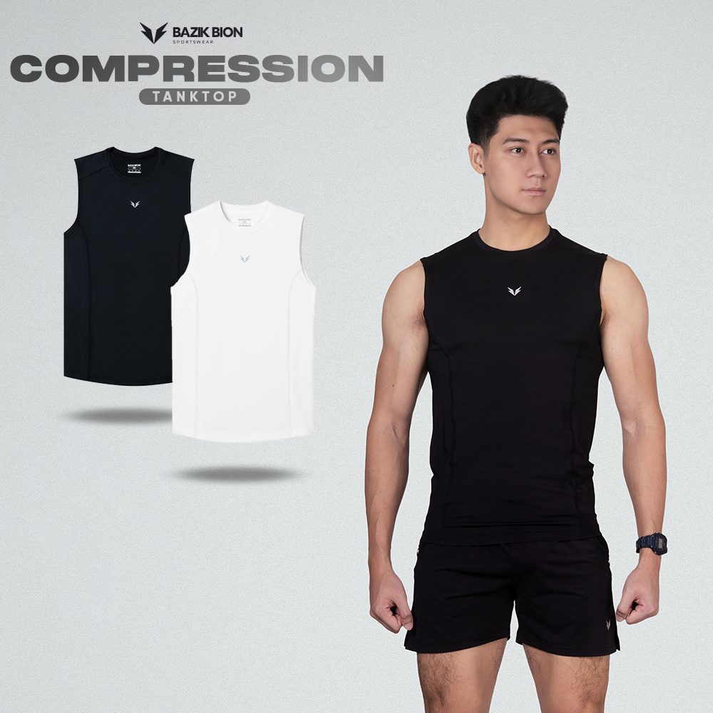 Áo Ba Lỗ Tanktop Nam BAZIK Compression ActivePro SlimFit co giãn 4 chiều, ôm body, vận động - A05