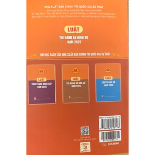 Sách - Luật Thi hành án hình sự 2025