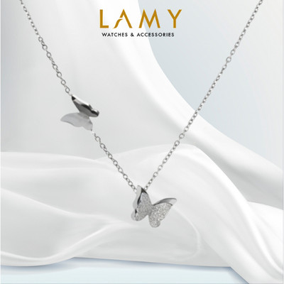 Dây chuyền nữ LAMY  Pave Butterfly Silver 6005