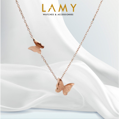 Dây chuyền nữ LAMY Pave Butterfly Rose Gold 6005
