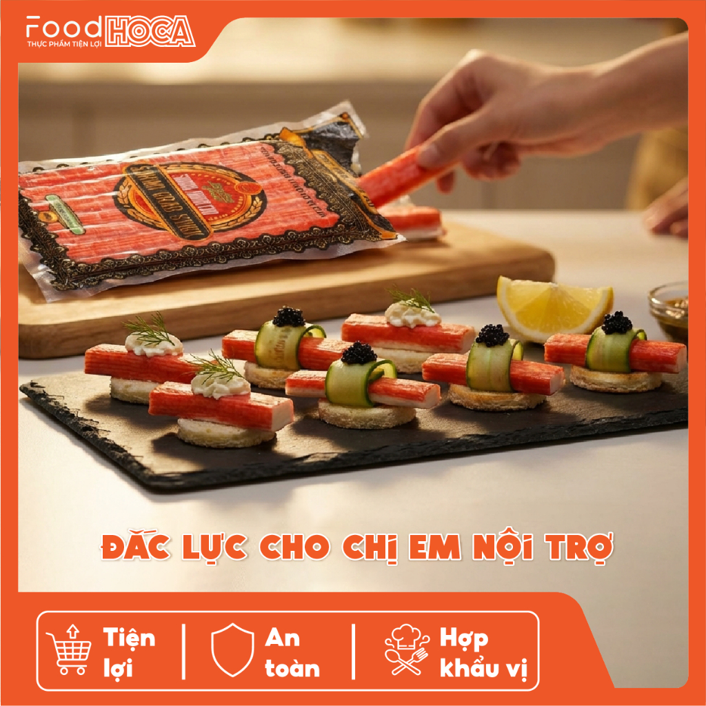 [GIAO HỎA TỐC HCM] Thanh Cua Đông Lạnh Liên Anh (Gói 500g ~ 17.5cm) - Đồ Viên ChiênThả Lẩu Làm Kimba