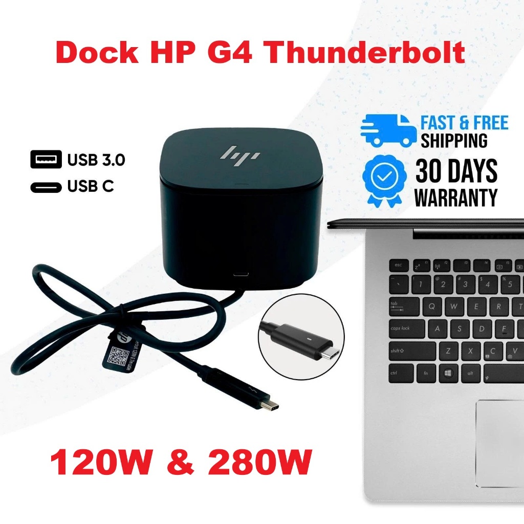 [ Rẻ vô địch ] Dock HP G4 Thunderbolt 4 120W - Dock xuất 4 màn hình 4K 60HZ cho Laptop HP, M.ac, Del