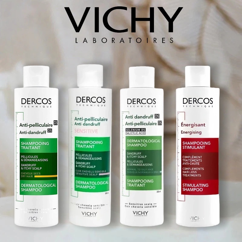 Vichy Volumizing/ AntiDandruff/ Soothing/ Nourishing Shampoo / Vichy Dầu gội đa năng 200ml