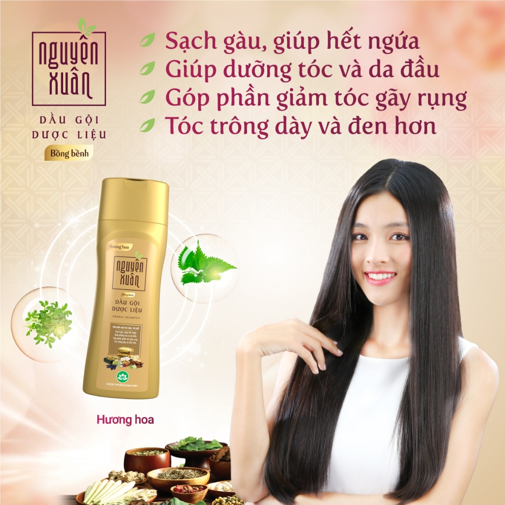 Dầu gội dược liệu Nguyên Xuân Bồng Bềnh 250ml KM 25ml - Dành cho tóc dầu bết | BigBuy360 - bigbuy360.vn