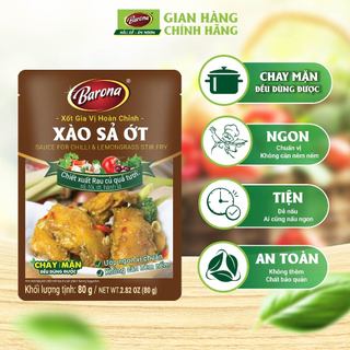 Gia Vị Xào Sả Ớt Barona 80g ướp ngon chuẩn vị không cần nêm nếm