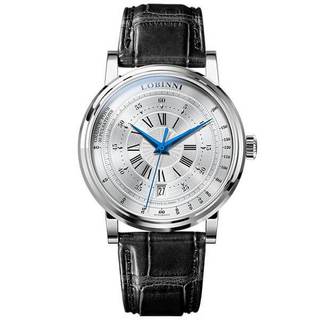 Đồng hồ nam chính hãng Lobinni LB1018G-D3 kính sapphire,chống nước 50m,Bh 24 tháng,máy cơ ,dây da đen xịn
