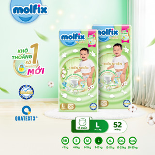 Combo 2 Gói Tã quần Molfix Thiên nhiên Super Jumbo M56/L52/XL46/2XL42/Jumbo3X