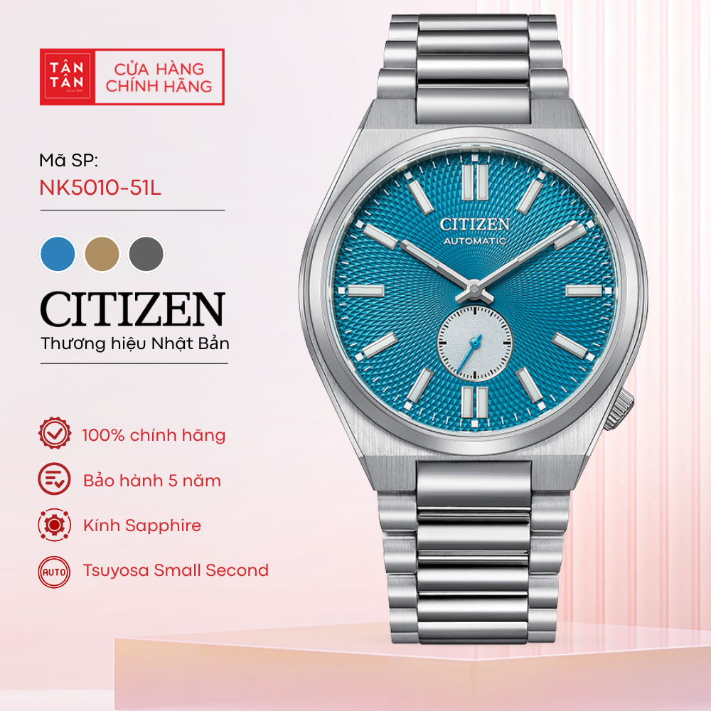Đồng Hồ Nam Citizen NK5010-51L Tsuyosa Small Second Automatic 40mm - Đồng Hồ Tân Tân